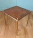 Brass & leather side table - SOLD